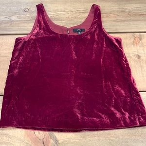 J.Crew Velvet Cropped Tank 0P